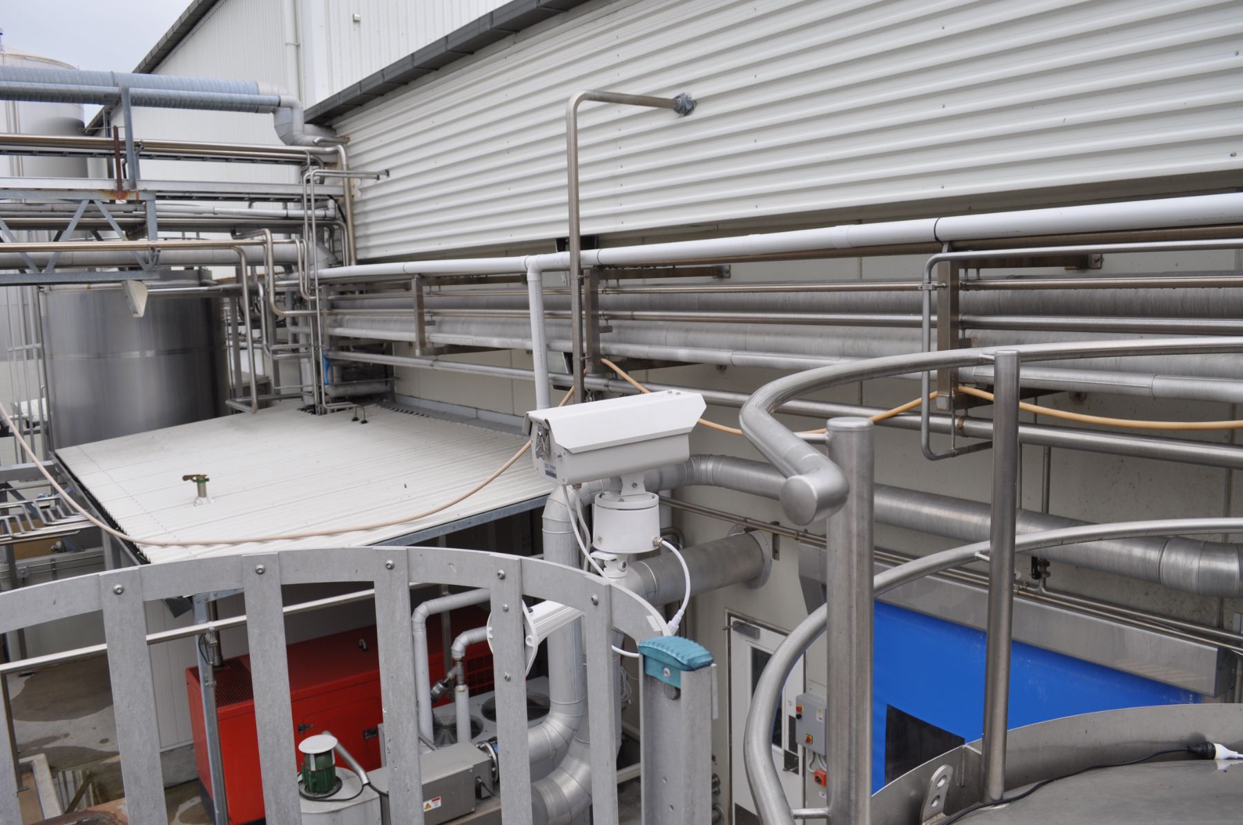 Outdoor avian prevention device on factory in New Zealand